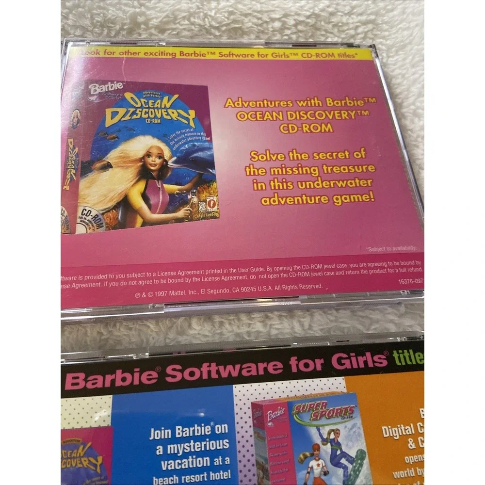 Barbie Games PC CD ROM Lot Of 3 Magic Hairstyler Girl Groove Ocean Discovery 90
